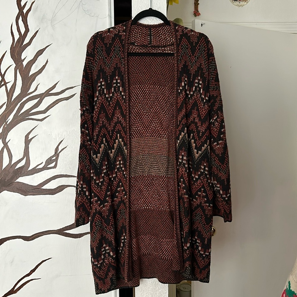Aztec longline cardigan